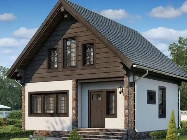 Фасады могут быть и смешанными – все зависит только от вашего воображения и вкуса!