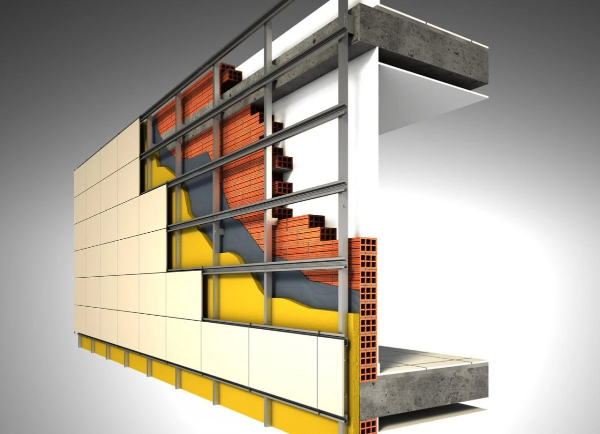 На фото показана технология навешивания систем на металлическую обрешетку.