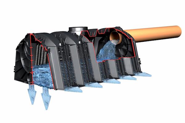 Схема работы подземного резервуара-водоотвода