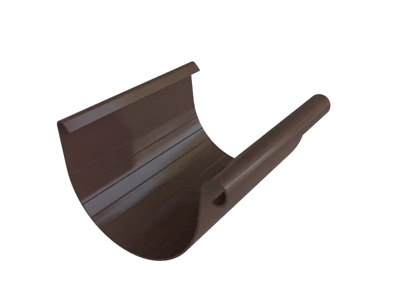 Желоб 125мм, ПВХ, серия Элит, 4м, цвет Коричнево-белый