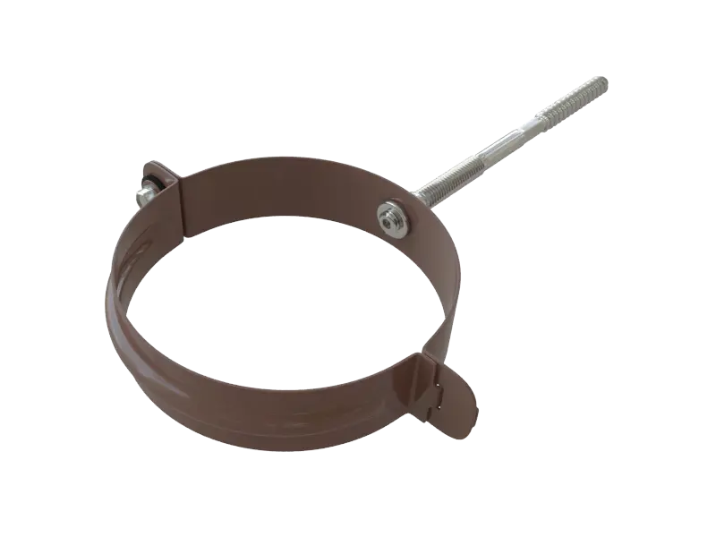 Хомут трубы, Металл, серия Элит, цвет Коричневый