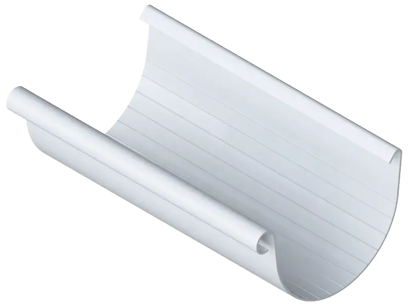 Желоб 125мм, ПВХ, серия Элит, 4м, цвет Белый