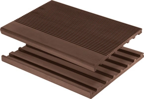 Универсальная полнотелая ступень Art Deco 345*22*3000 (темно-коричневый)