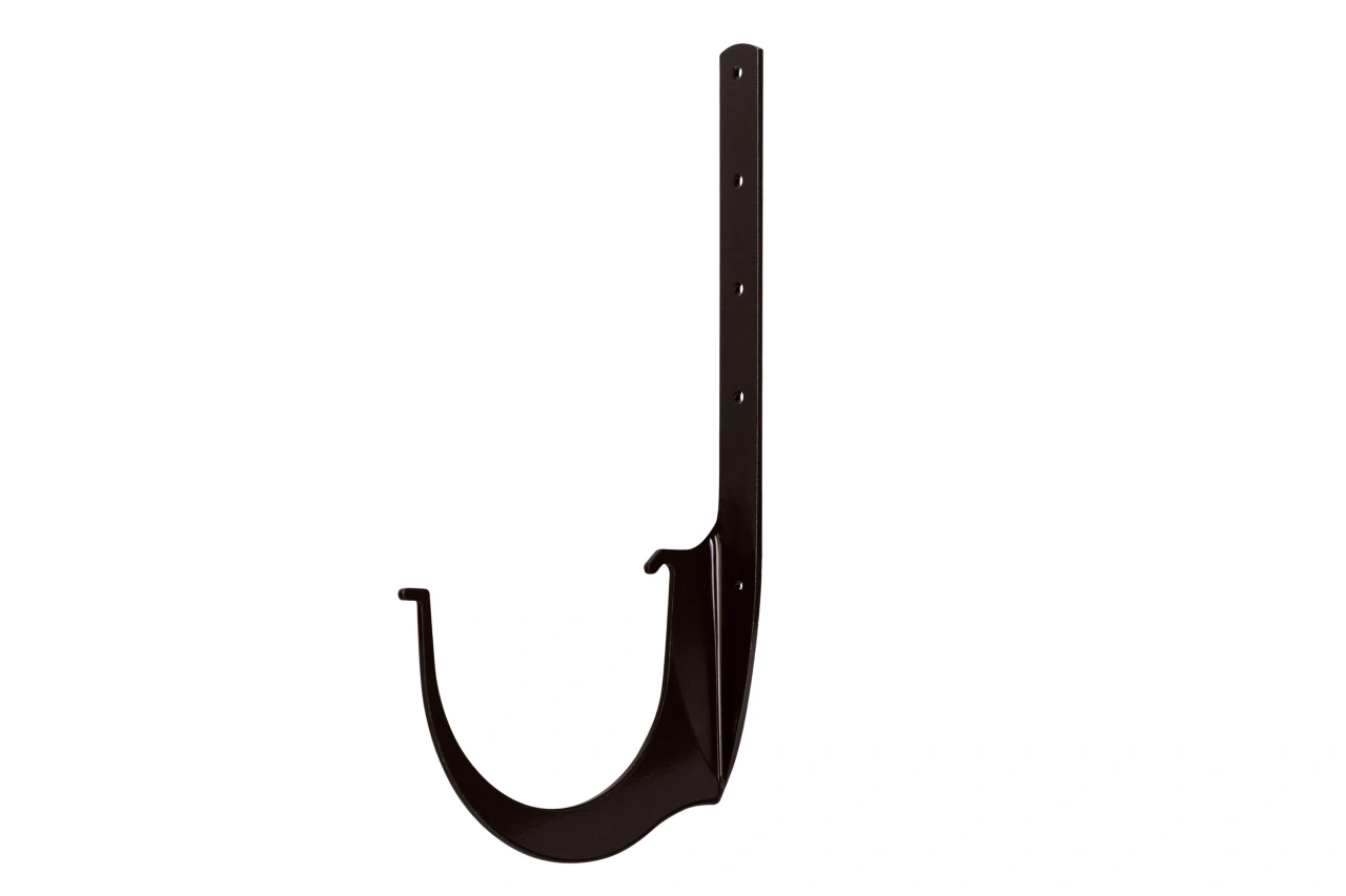 Кронштейн желоба новый, Металл, серия Элит, цвет Коричневый