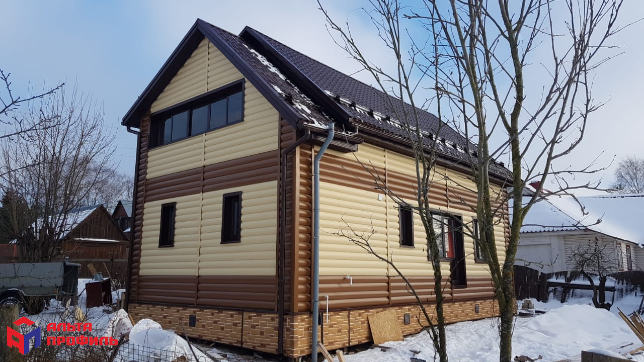 БЛОКХАУС Виниловый сайдинг | Престиж, Золотистый ВН-02 3100х320мм