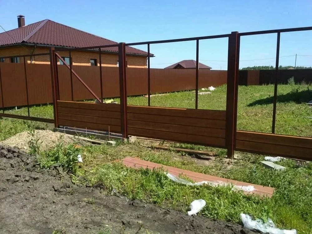 Монтаж забора