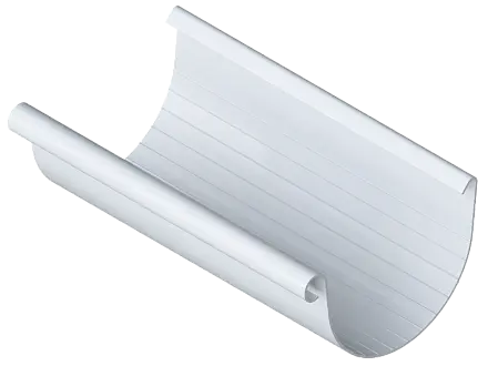 Желоб 125мм ПВХ, серия Элит, 3м, цвет Белый